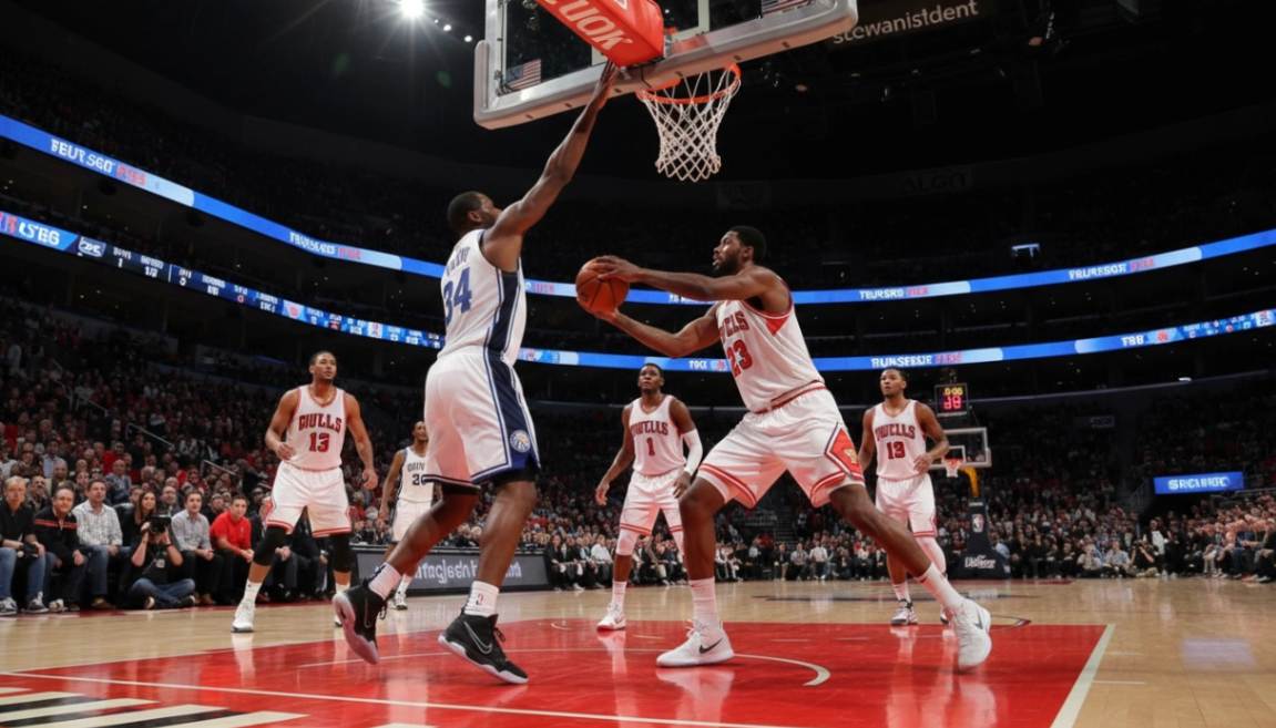 a game moment in an NBA match