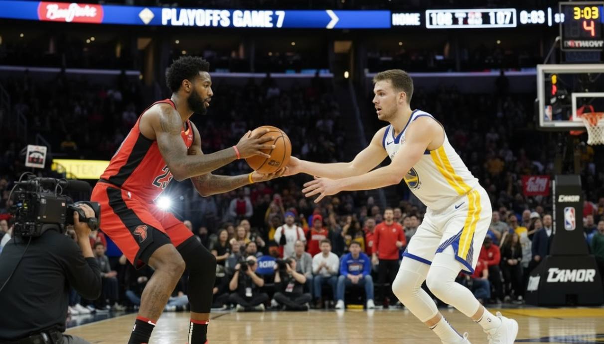 a game moment in an NBA match