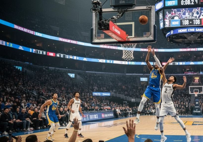 a game moment in an NBA match