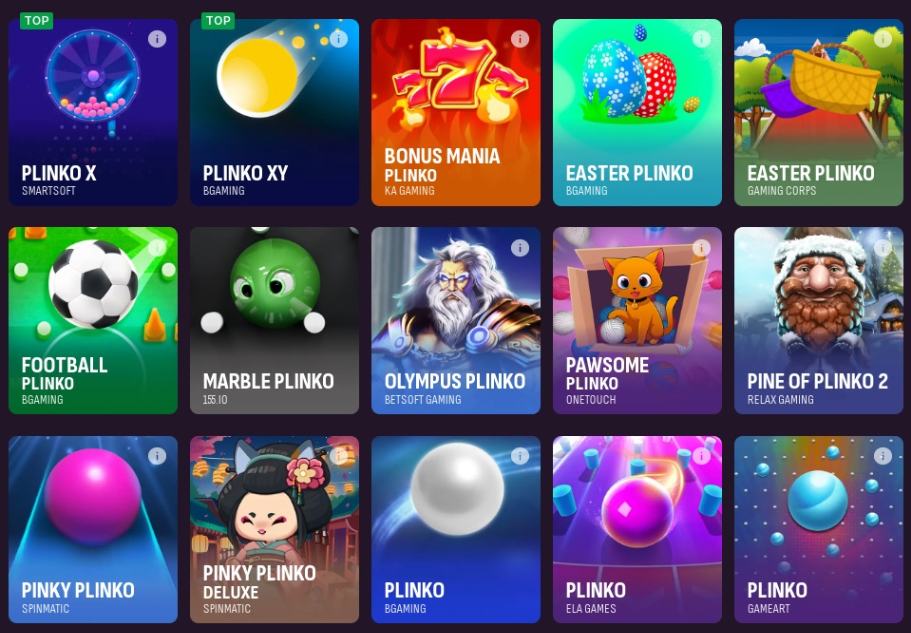list of plinko games
