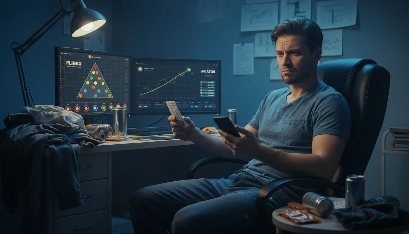 a man makes bets in a mobile app