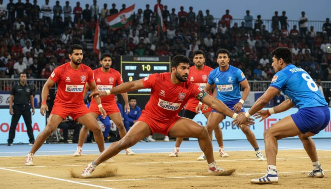 A game moment in kabaddi